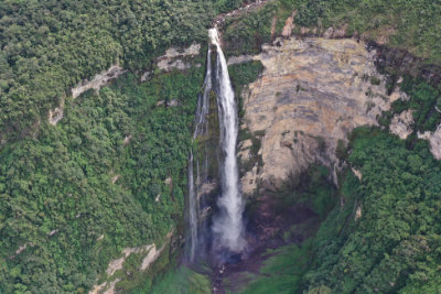 Aerial view of Gocta Waterfall