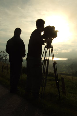 Filming for David Attenborough's Life: Birds