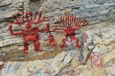 Warrior pictograph at La Petaca